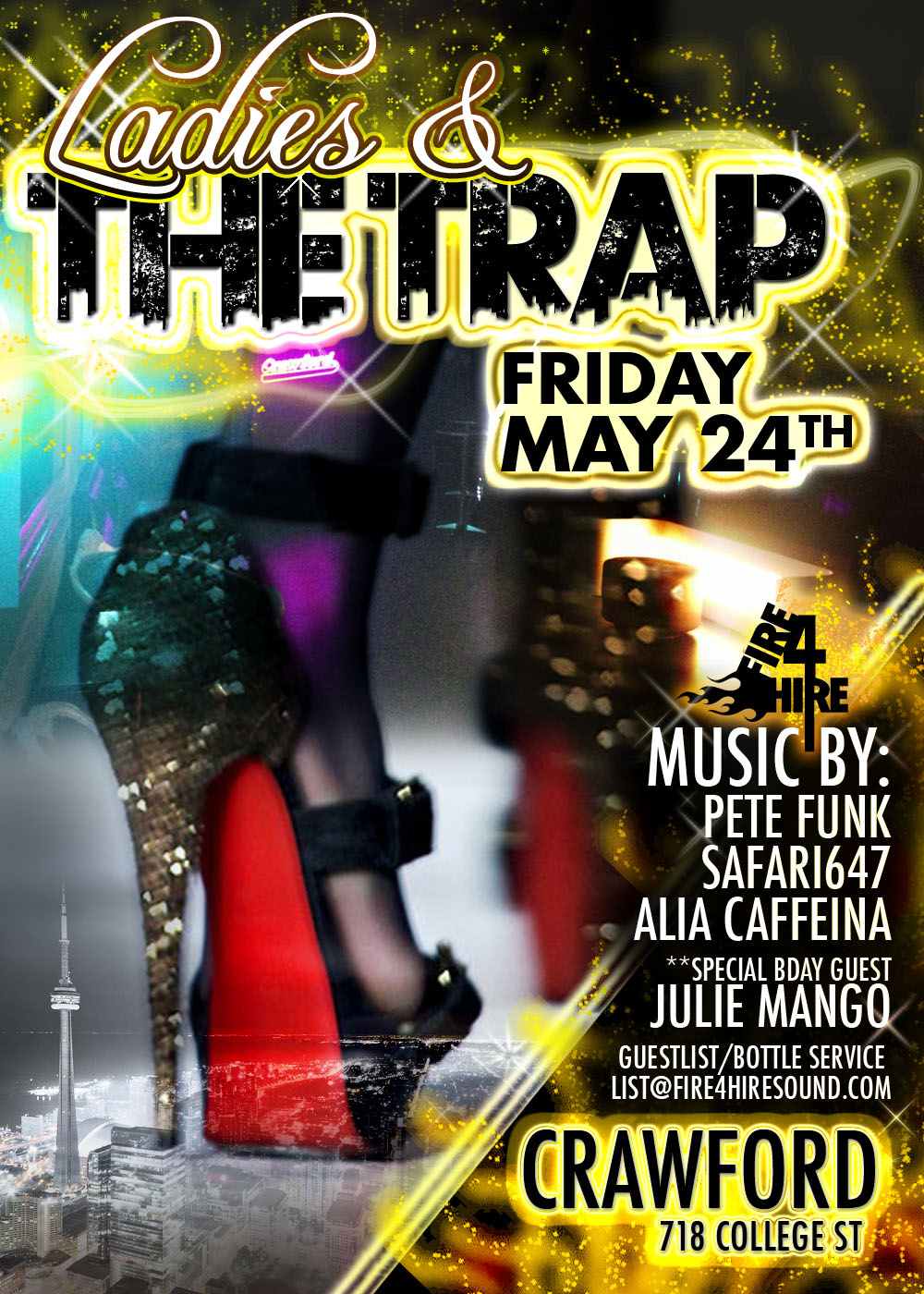 Ladies & The Trap Crawford Toronto Julie Mango ALia Caffeina Safari647 Pete Funk College Street Toronto