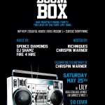 Boom Box Li'ly Lily College St. Spence Diamonds Shamz Fire 4 Hire Toronto Party Richniques Chrispin Warner