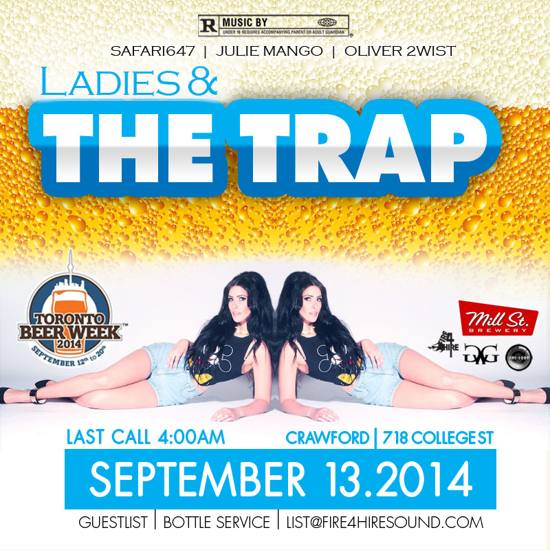 Ladies The Trap September 13th Crawford Bard 718 College Street